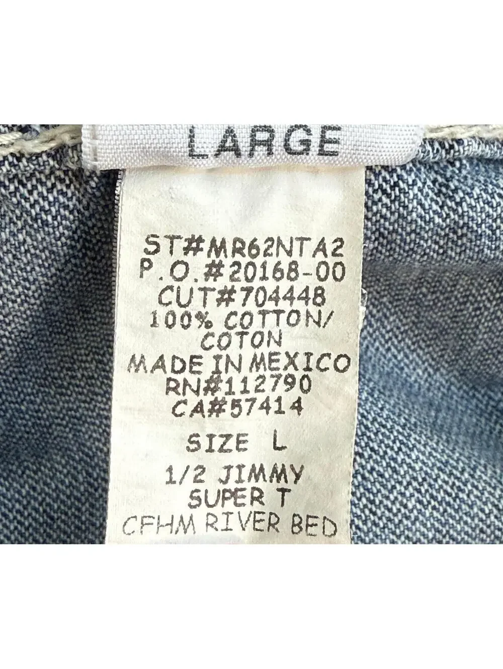 True‎ Religion Jimmy Super T Denim Jacket Med Wash Vintage Y2K Streetwear Mens L